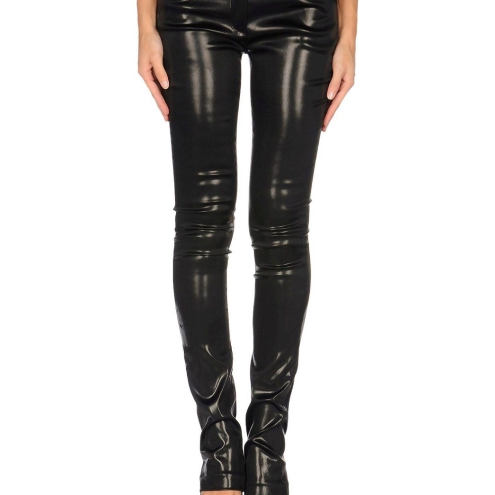Black Faux Leather Pants